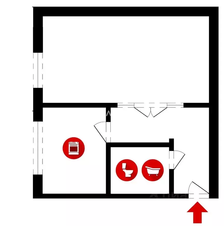1-к кв. Владимирская область, Ковров Комсомольская ул., 36 (30.9 м) - Фото 2