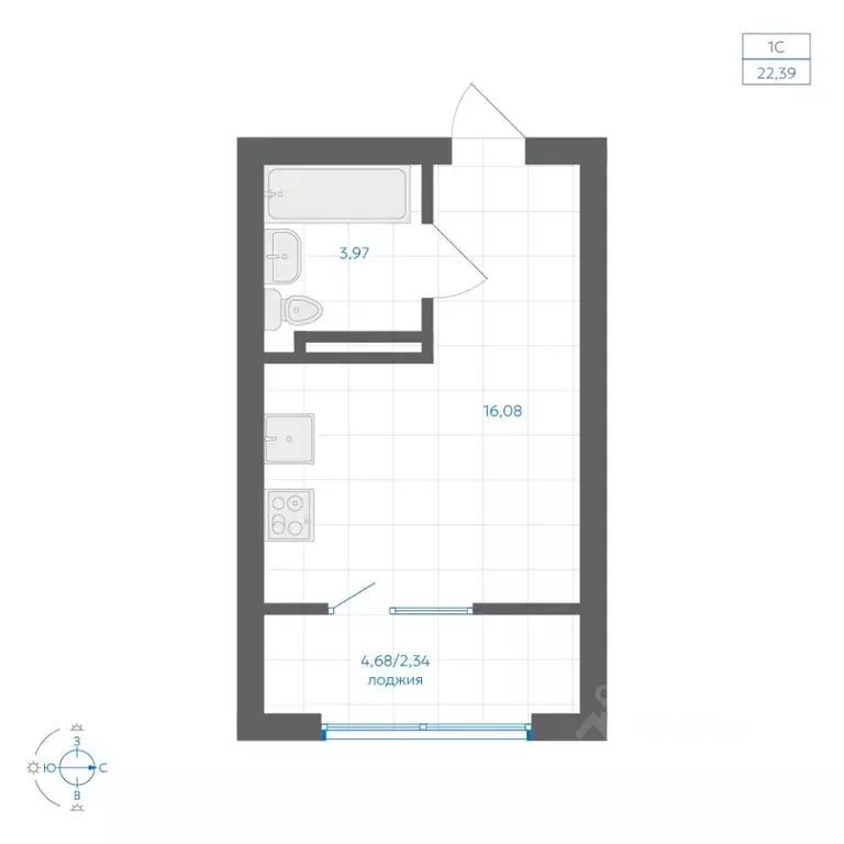 Студия Челябинская область, Челябинский городской округ, пос. ... - Фото 1