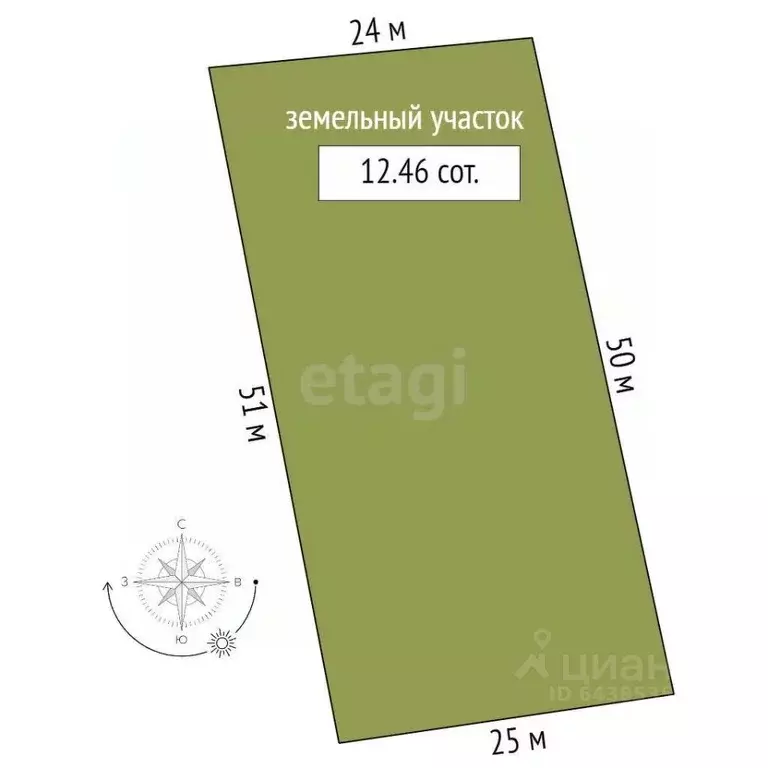 Участок в Алтайский край, Бийский район, пос. Амурский Новая ул., 16 ... - Фото 2