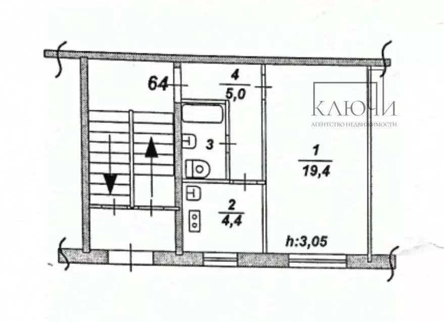 1-к кв. Челябинская область, Магнитогорск Октябрьская ул., 22/1 (31.0 ... - Фото 1