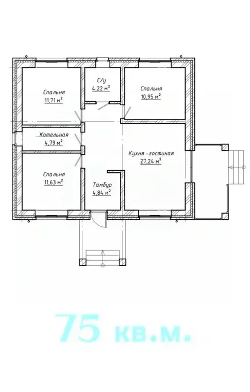 Дом в Оренбургская область, Оренбург Дубовый Плес СНТ,  (75 м) - Фото 2