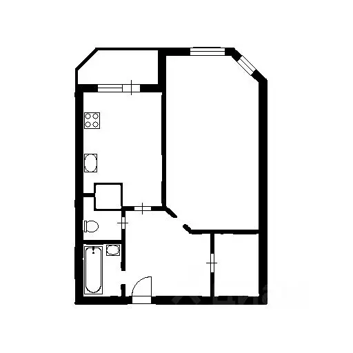 1-к кв. Санкт-Петербург ул. Крыленко, 43К2 (48.1 м) - Фото 2