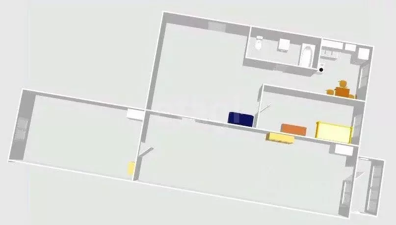 3-к кв. Сахалинская область, Холмск ул. 60 лет Октября, 5 (57.3 м) - Фото 2