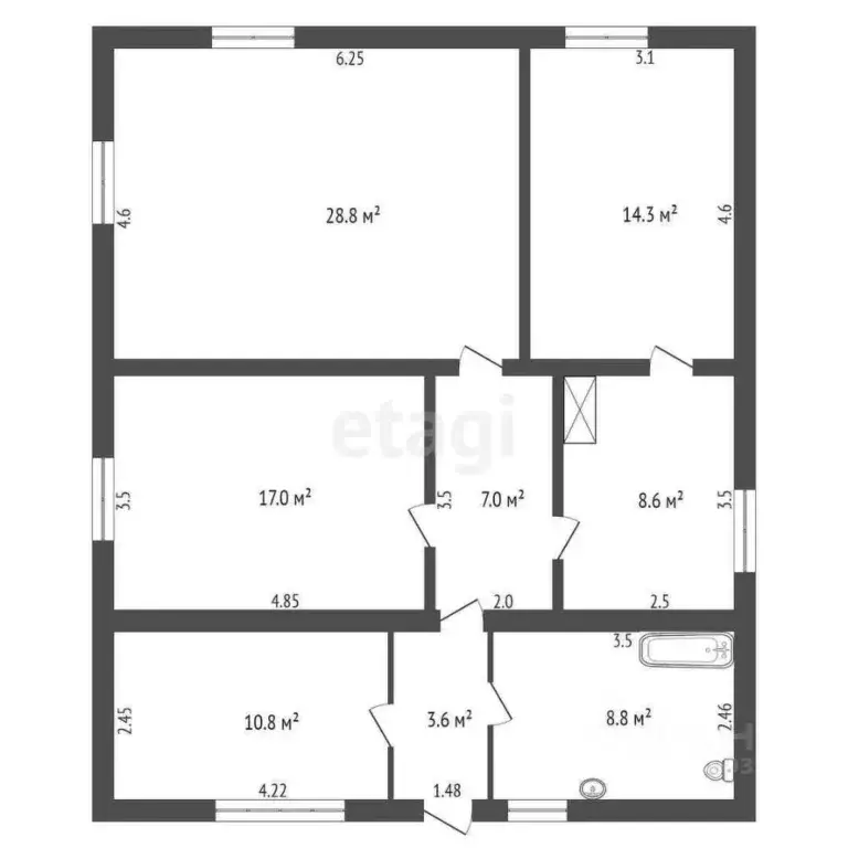 Дом в Крым, Евпатория ул. Пролетарская, 17 (300 м) - Фото 2