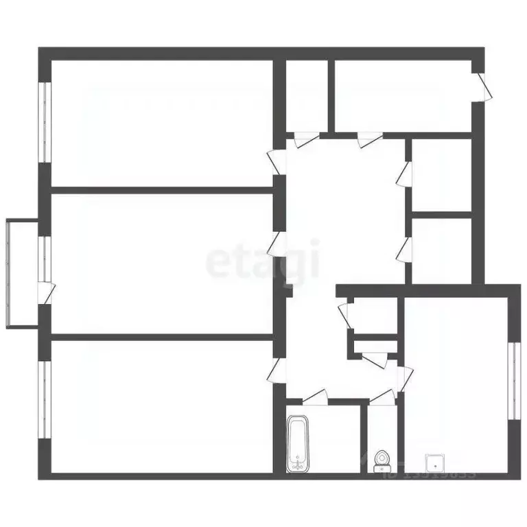 3-к кв. Челябинская область, Озерск Строительная ул., 17 (99.5 м) - Фото 2