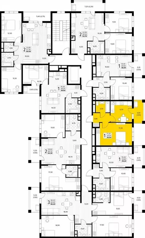 1-комнатная квартира: Сукко, жилой комплекс Кипарис (35.5 м) - Фото 1
