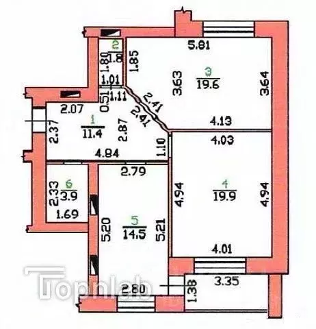 2-к кв. Орловская область, Орел Песковская ул., 12Б (71.1 м) - Фото 2