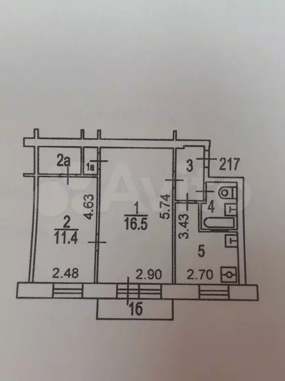2-к. квартира, 43,3 м, 8/9 эт. - Фото 0