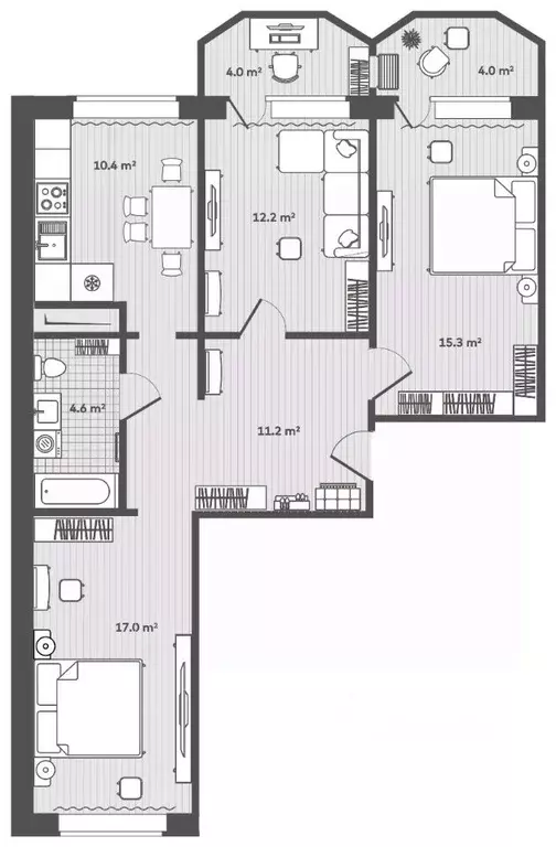 3-к кв. Приморский край, Надеждинский район, пос. Тавричанка  (74.7 м) - Фото 1