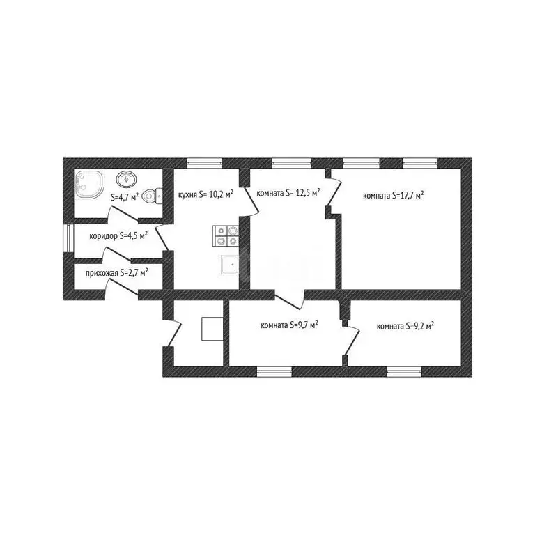 Дом в Бийск, 2-я Нижне-Цесовская улица (73.9 м) - Фото 2