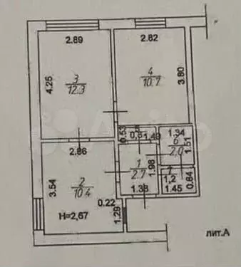 1-к. квартира, 40 м, 1/2 эт. - Фото 0