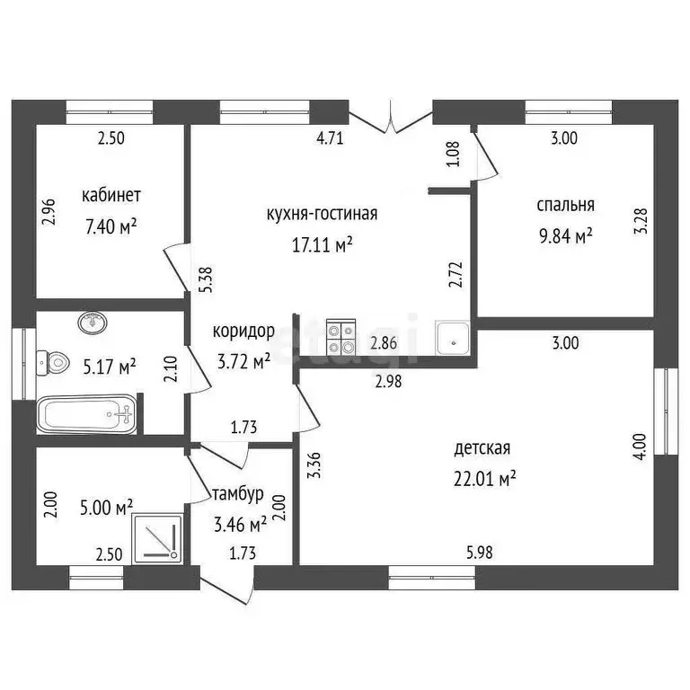 Дом в Калининградская область, Гурьевский муниципальный округ, посёлок ... - Фото 2