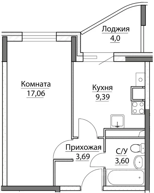 1-к кв. Ярославская область, Ярославский район, Заволжское с/пос, пос. ... - Фото 0