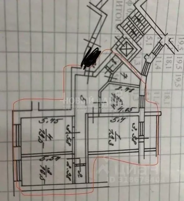 3-к кв. Калужская область, Калуга ул. Билибина, 11 (95.4 м) - Фото 0