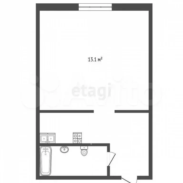 Квартира-студия, 21,9 м, 9/9 эт. - Фото 0