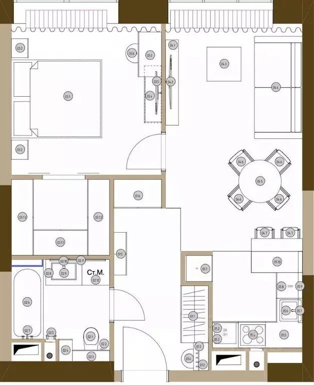 2-к кв. Москва просп. Генерала Дорохова, 49вл1 (55.1 м) - Фото 2