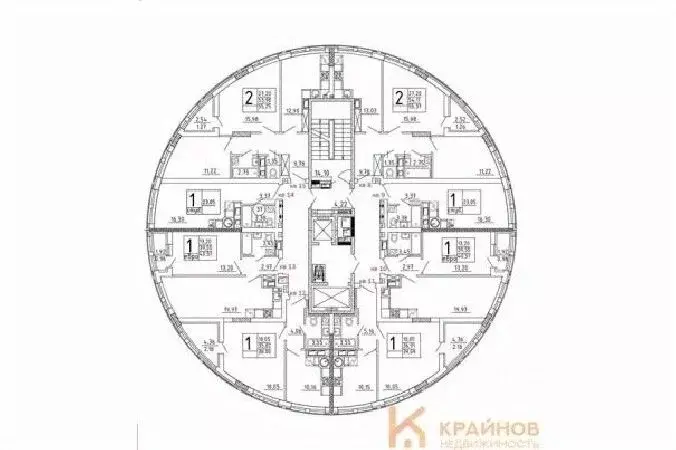 Студия Воронежская область, с. Новая Усмань, Южный мкр  (23.05 м) - Фото 1