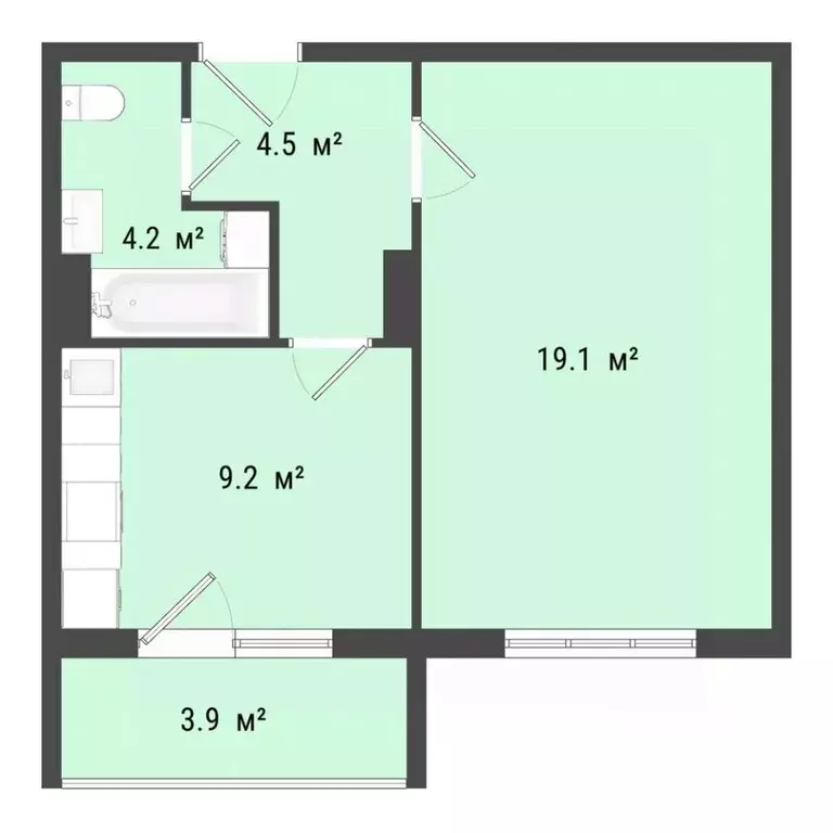 2-к кв. Омская область, Омск Сады Наука мкр, с1 (58.9 м) - Фото 0