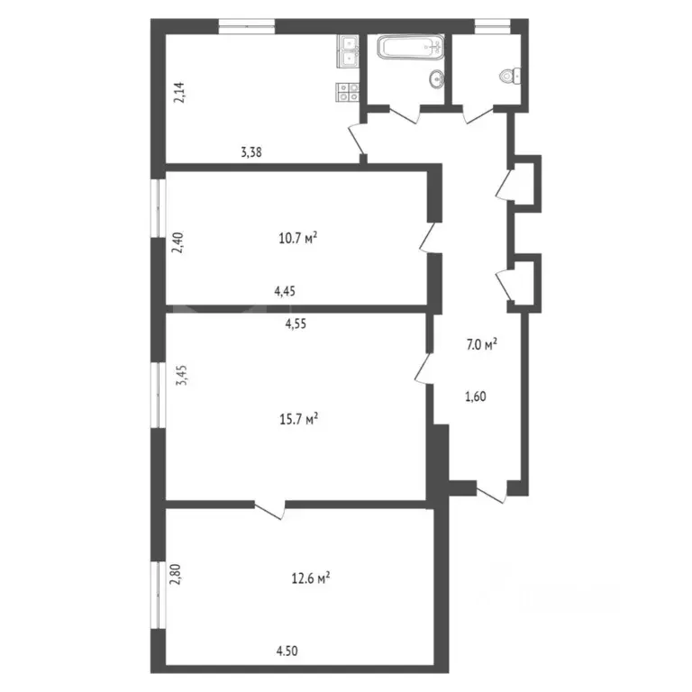 3-к кв. Тюменская область, Тюмень ул. 9 Января, 1 (59.0 м) - Фото 1