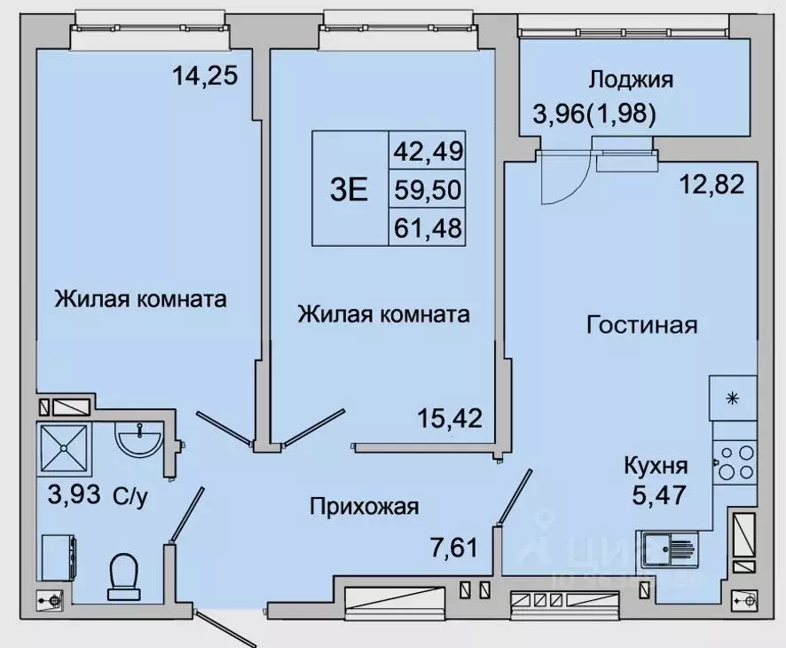 3-к кв. Ростовская область, Батайск ул. Булгакова, 11 (61.48 м) - Фото 0