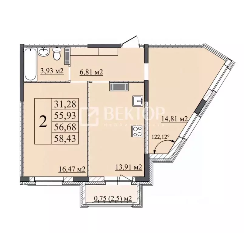 2-к кв. Ярославская область, Ярославль ул. Старая Костромская, 6 ... - Фото 1