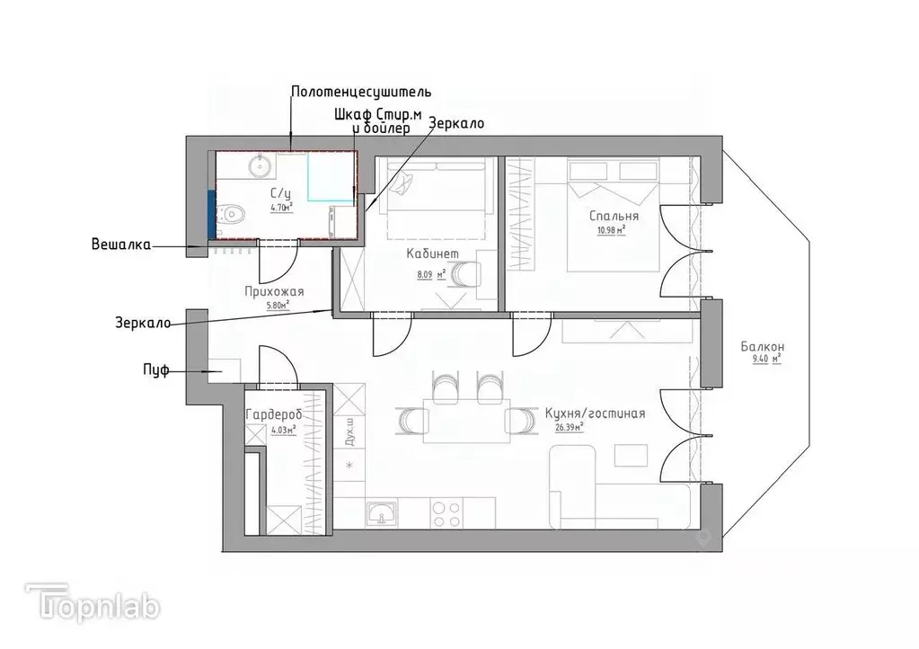 3-к кв. Крым, Ялта ул. Московская, 15к6 (69.0 м) - Фото 2