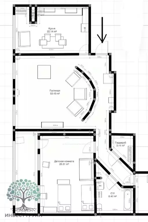 3-к кв. Самарская область, Самара Ленинская ул., 302 (145.0 м) - Фото 2