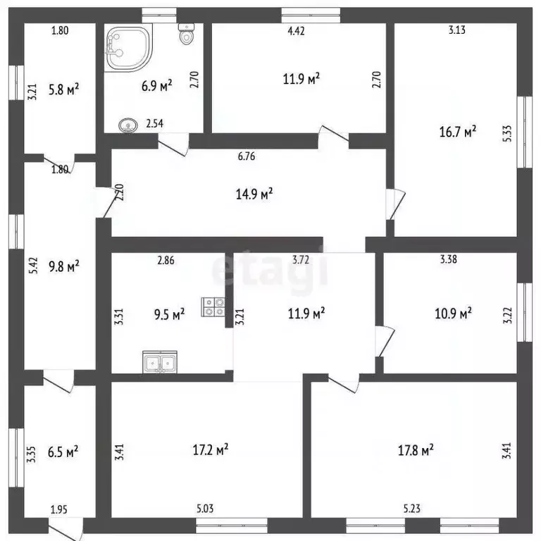 Дом в Ханты-Мансийский АО, Нягань Юбилейная ул., 49 (156 м) - Фото 1