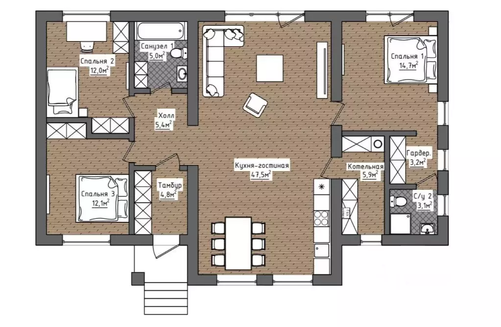 Коттедж в Башкортостан, Уфимский район, Русско-Юрмашский сельсовет, д. ... - Фото 2