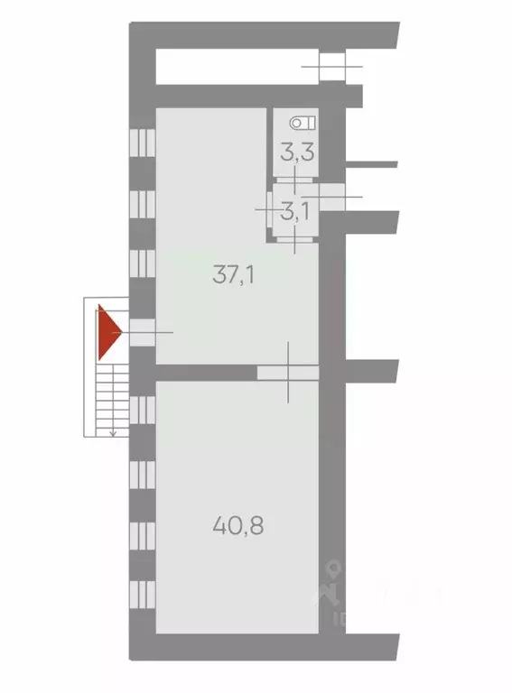 Офис в Санкт-Петербург пер. Басков, 10 (84 м) - Фото 2