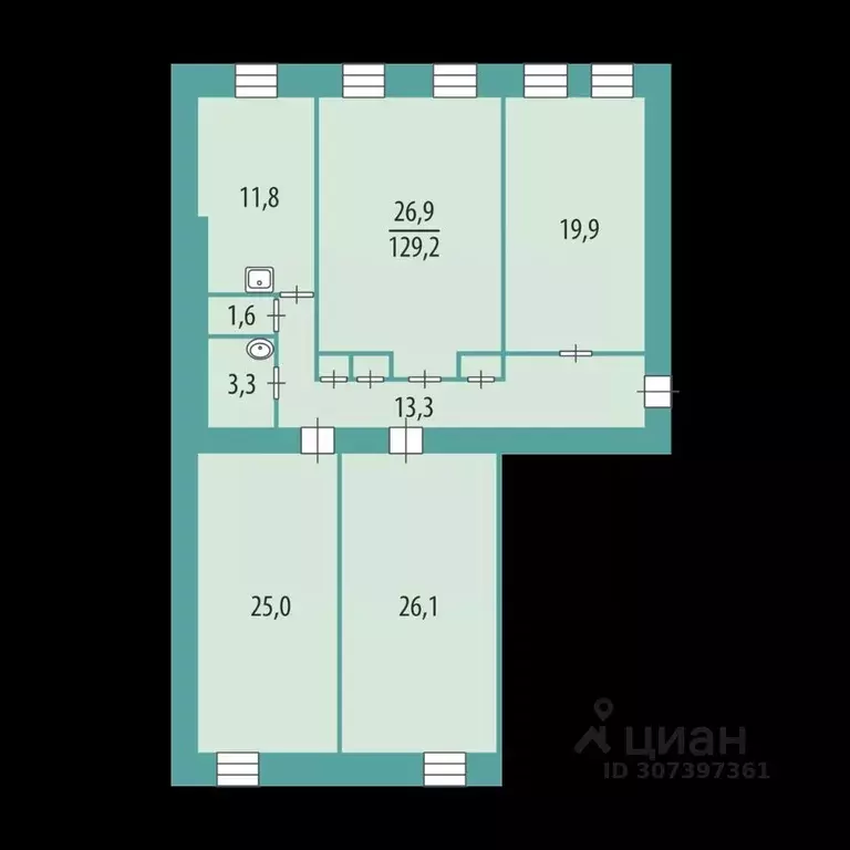 4-к кв. Санкт-Петербург Коломенская ул., 5 (129.2 м) - Фото 1