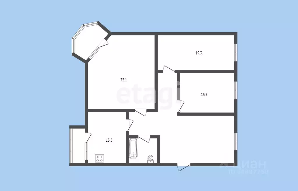 4-к кв. Карачаево-Черкесия, Черкесск ул. Космонавтов, 42А (119.4 м) - Фото 1