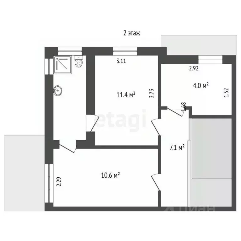 3-к кв. Крым, Ялта ул. Крупской, 52 (75.0 м) - Фото 2