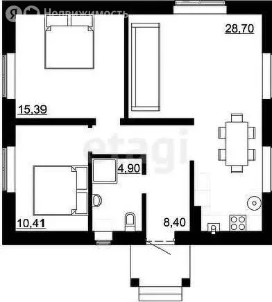 Дом в село Нижнеусцелемово, улица 50 лет Колхозу (71.6 м) - Фото 1
