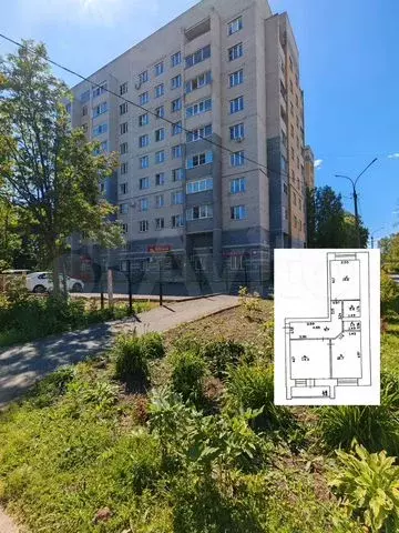 2-к. квартира, 51 м, 4/9 эт. - Фото 0