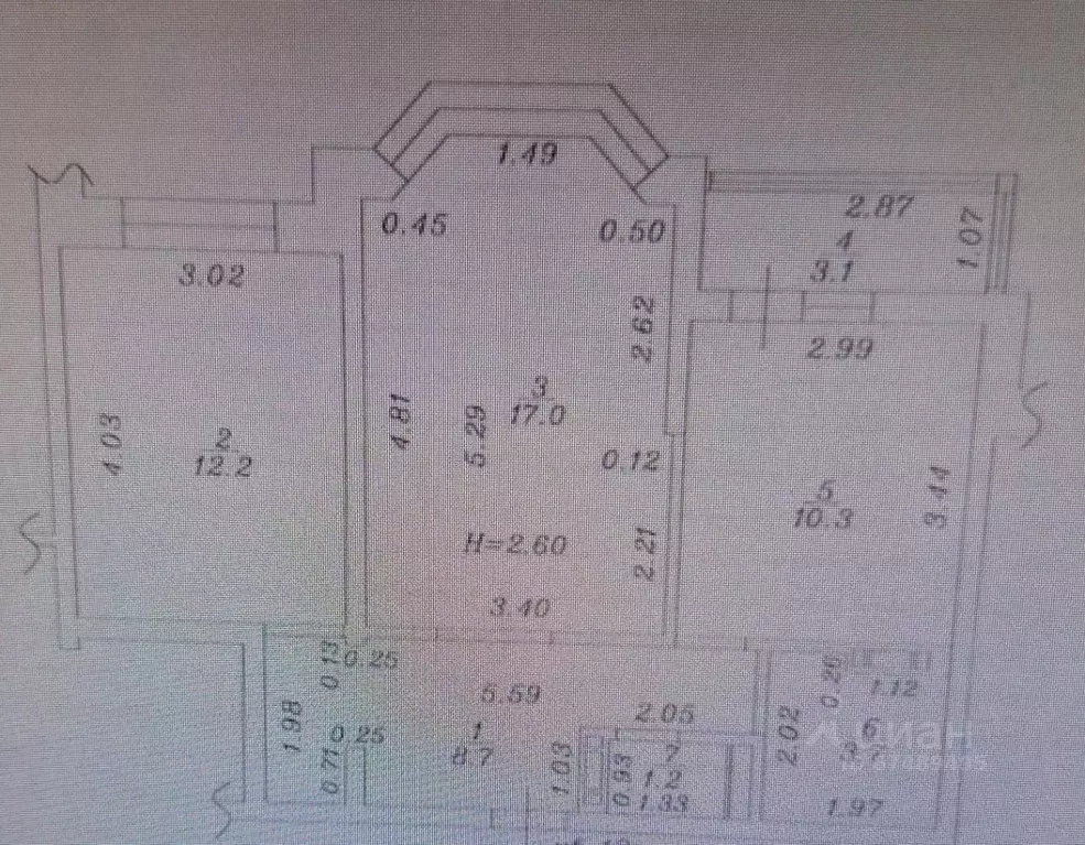 2-к кв. Краснодарский край, Анапа ул. Крылова, 13к1 (54.0 м) - Фото 2