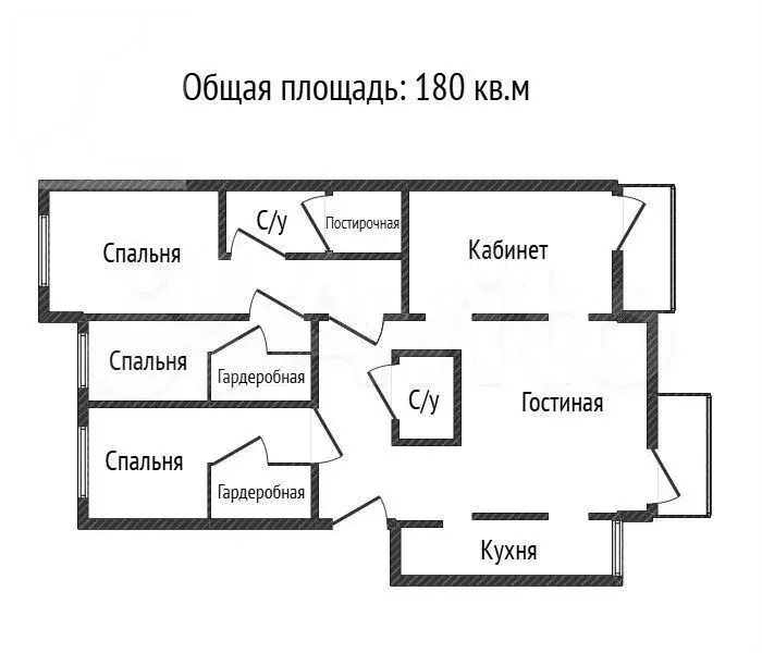 5-к. квартира, 180 м, 5/10 эт. - Фото 0