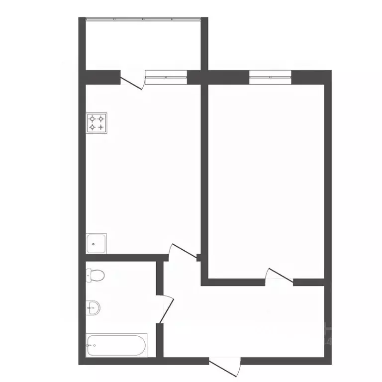 1-к кв. Тюменская область, Тюмень ул. Верхнетарманская, 5 (35.9 м) - Фото 2
