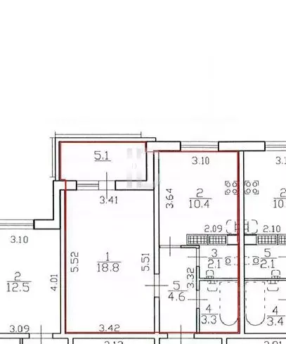 1-к кв. Санкт-Петербург Парашютная ул., 56к3 (39.5 м) - Фото 2