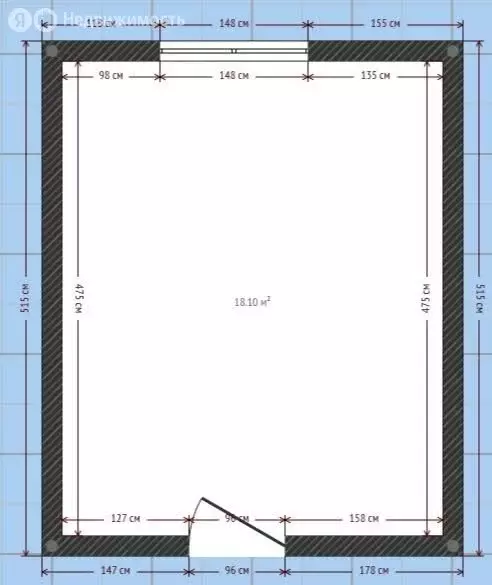 1к в -комнатной квартире (18.2 м) - Фото 1