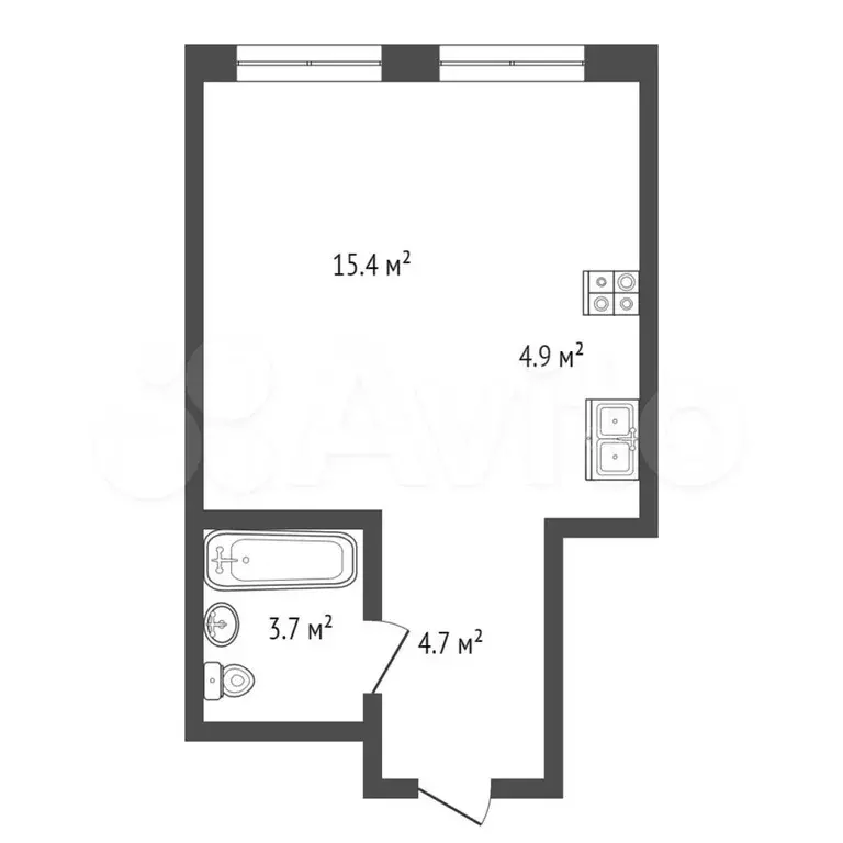 квартира-студия, 28,7 м, 3/19 эт. - Фото 0