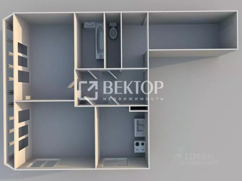 2-к кв. Ярославская область, Ярославль пер. 4-й Норский, 2 (71.0 м) - Фото 2