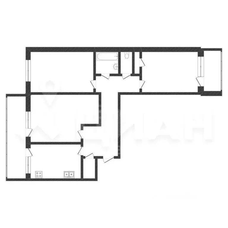 3-к кв. Тюменская область, Тюмень ул. Монтажников, 16 (64.9 м) - Фото 2