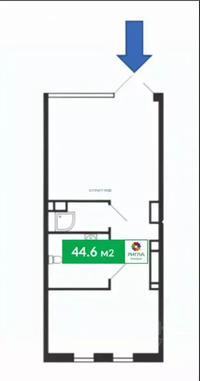 Торговая площадь в Москва наб. Марка Шагала, 11к2 (45 м) - Фото 2
