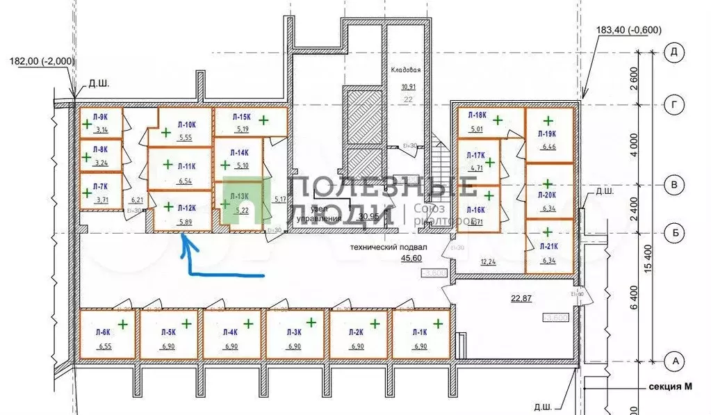 Машиноместо, 13 м - Фото 1