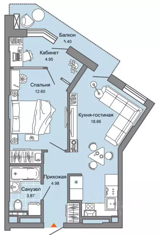 2-к кв. Свердловская область, Екатеринбург Широкая Речка мкр, Лес ... - Фото 0