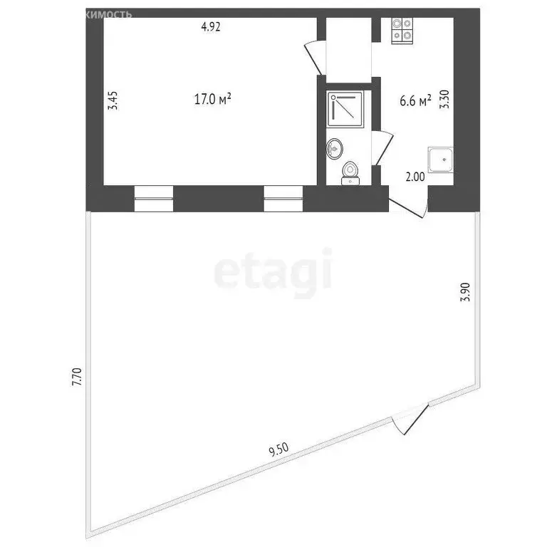 1-комнатная квартира: Ялта, набережная имени В.И. Ленина, 19А (30 м) - Фото 0