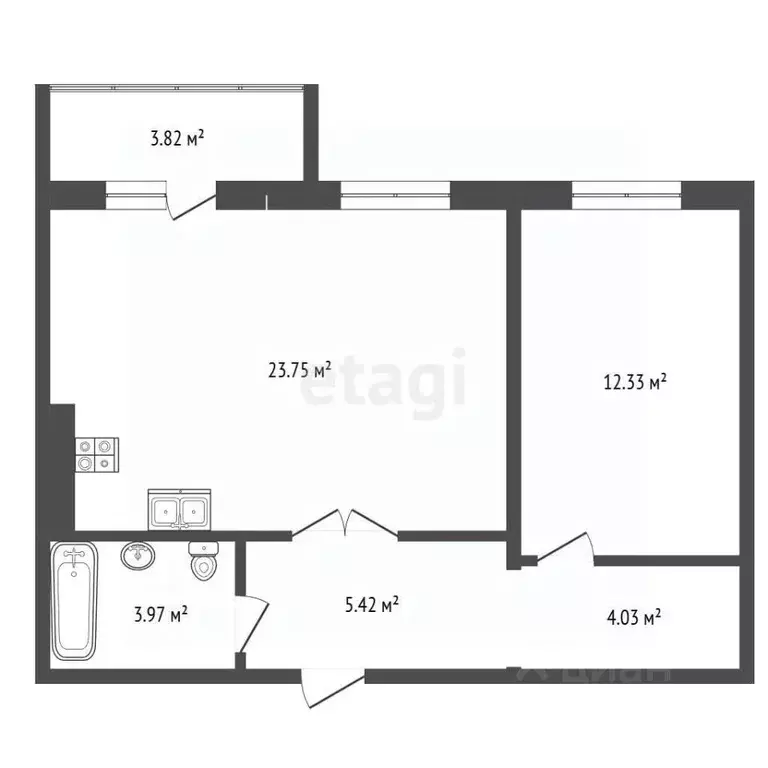 2-к кв. Омская область, Омск ул. Леонида Маслова, 5 (52.0 м) - Фото 2
