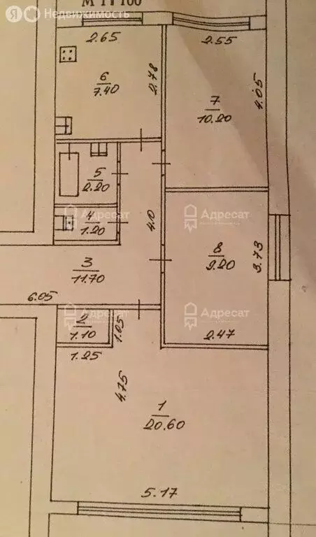3-комнатная квартира: Волгоград, улица 64-й Армии, 127А (63.6 м) - Фото 1