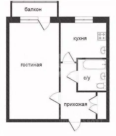 1-к кв. Костромская область, Кострома Индустриальная ул., 23 (33.6 м) - Фото 1